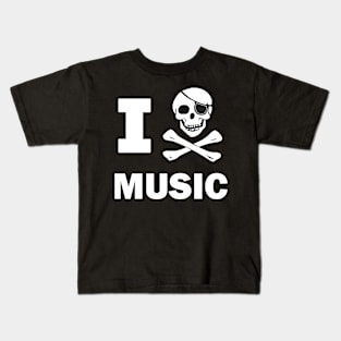 I Pirate Music Kids T-Shirt